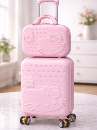 Pink Hello Kitty Beauty Vanity Suitcase + Luggage
