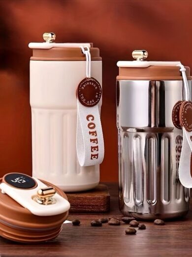 Flip Top Insulated Coffee Tumbler