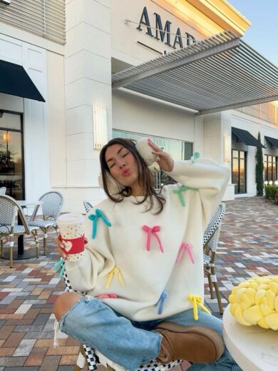 Pastel Bow Sweater