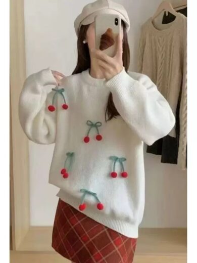 Red Cherries Sweater