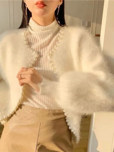 Fauxy Pearl Cardigan