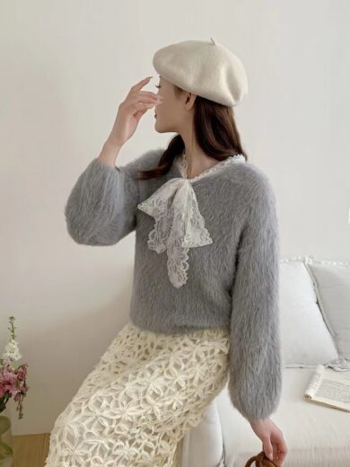 Fur Ruffled Sweater