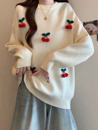 Red-O-Neck Cherry Sweater