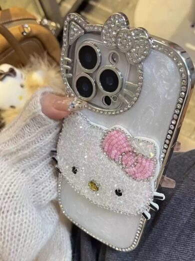 Rhinestones Cat Blingy Phonecase (preorder)