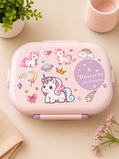 BPA Free Unicorns in Dreams Bento Lunch Box